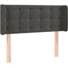Image de vidaXL TÃªte de lit avec oreilles Gris foncÃ© 103x16x78/88 cm Velours