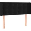 Image de vidaXL TÃªte de lit avec oreilles Noir 103x16x78/88 cm Velours