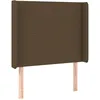 Image de vidaXL TÃªte de lit avec oreilles Marron foncÃ© 83x16x118/128 cm Tissu