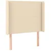 Image de vidaXL TÃªte de lit avec oreilles CrÃ¨me 83x16x118/128 cm Tissu