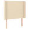 Image de vidaXL TÃªte de lit avec oreilles CrÃ¨me 93x16x118/128 cm Tissu