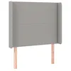 Image de vidaXL TÃªte de lit avec oreilles Gris clair 103x16x118/128 cm Tissu