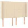 Image de vidaXL TÃªte de lit avec oreilles CrÃ¨me 147x16x118/128 cm Tissu