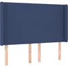 Image de vidaXL TÃªte de lit avec oreilles Bleu 147x16x118/128 cm Tissu