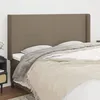 Image de vidaXL TÃªte de lit avec oreilles Taupe 183x16x118/128 cm Tissu