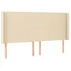 Image de vidaXL TÃªte de lit avec oreilles CrÃ¨me 203x16x118/128 cm Tissu