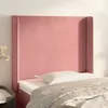 Image de vidaXL TÃªte de lit avec oreilles Rose 93x16x118/128 cm Velours