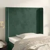 Image de Vidaxl TÃªte De Lit Avec Oreilles Vert FoncÃ© 103x16x118/128 Cm Velours