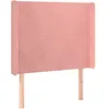 Image de vidaXL TÃªte de lit avec oreilles Rose 103x16x118/128 cm Velours
