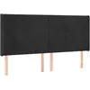 Image de vidaXL TÃªte de lit avec oreilles Noir 163x16x118/128 cm Velours