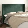 Image de Vidaxl TÃªte De Lit Avec Oreilles Vert FoncÃ© 203x16x118/128 Cm Velours
