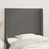 Image de vidaXL TÃªte de lit avec oreilles Gris 103x16x118/128 cm Similicuir