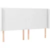 Image de vidaXL TÃªte de lit avec oreilles Blanc 203x16x118/128 cm Similicuir