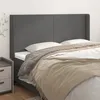 Image de vidaXL TÃªte de lit avec oreilles Gris 203x16x118/128 cm Similicuir