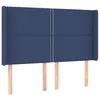 Image de vidaXL TÃªte de lit avec oreilles Bleu 147x16x118/128 cm Tissu