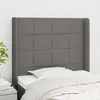Image de vidaXL TÃªte de lit avec oreilles Gris foncÃ© 93x16x118/128 cm Tissu