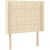 Image de vidaXL TÃªte de lit avec oreilles CrÃ¨me 93x16x118/128 cm Tissu