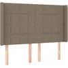 Image de vidaXL TÃªte de lit avec oreilles Taupe 147x16x118/128 cm Tissu