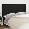 Image de vidaXL TÃªte de lit avec oreilles Noir 163x16x118/128 cm Tissu