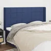 Image de vidaXL TÃªte de lit avec oreilles Bleu 203x16x118/128 cm Tissu