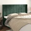 Image de Vidaxl TÃªte De Lit Avec Oreilles Vert FoncÃ© 163x16x118/128 Cm Velours