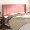 Image de vidaXL TÃªte de lit avec oreilles Rose 183x16x118/128 cm Velours