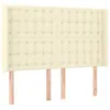 Image de vidaXL TÃªte de lit avec oreilles CrÃ¨me 147x16x118/128 cm Similicuir