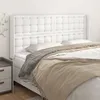Image de vidaXL TÃªte de lit avec oreilles Blanc 183x16x118/128 cm Similicuir
