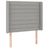 Image de vidaXL TÃªte de lit avec oreilles Gris clair 83x16x118/128 cm Tissu