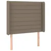 Image de vidaXL TÃªte de lit avec oreilles Taupe 93x16x118/128 cm Tissu
