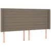 Image de vidaXL TÃªte de lit avec oreilles Taupe 203x16x118/128 cm Tissu