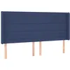 Image de vidaXL TÃªte de lit avec oreilles Bleu 203x16x118/128 cm Tissu
