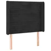Image de vidaXL TÃªte de lit avec oreilles Noir 103x16x118/128 cm Velours