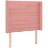 Image de vidaXL TÃªte de lit avec oreilles Rose 103x16x118/128 cm Velours