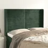 Image de Vidaxl TÃªte De Lit Avec Oreilles Vert FoncÃ© 147x16x118/128 Cm Velours