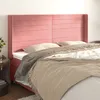 Image de vidaXL TÃªte de lit avec oreilles Rose 183x16x118/128 cm Velours