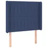 Image de vidaXL TÃªte de lit avec oreilles Bleu 103x16x118/128 cm Tissu