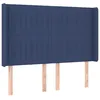 Image de vidaXL TÃªte de lit avec oreilles Bleu 147x16x118/128 cm Tissu