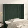 Image de Vidaxl TÃªte De Lit Avec Oreilles Vert FoncÃ© 83x16x118/128 Cm Velours