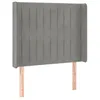 Image de vidaXL TÃªte de lit avec oreilles Gris clair 103x16x118/128 cm Velours