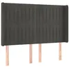 Image de vidaXL TÃªte de lit avec oreilles Gris foncÃ© 147x16x118/128 cm Velours