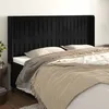 Image de vidaXL TÃªte de lit avec oreilles Noir 183x16x118/128 cm Velours