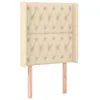 Image de vidaXL TÃªte de lit avec oreilles CrÃ¨me 83x16x118/128 cm Tissu