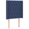 Image de vidaXL TÃªte de lit avec oreilles Bleu 83x16x118/128 cm Tissu