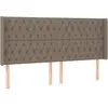 Image de vidaXL TÃªte de lit avec oreilles Taupe 203x16x118/128 cm Tissu