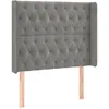 Image de vidaXL TÃªte de lit avec oreilles Gris clair 93x16x118/128 cm Velours