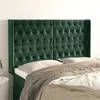 Image de Vidaxl TÃªte De Lit Avec Oreilles Vert FoncÃ© 147x16x118/128 Cm Velours