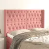 Image de vidaXL TÃªte de lit avec oreilles Rose 147x16x118/128 cm Velours