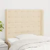 Image de vidaXL TÃªte de lit avec oreilles CrÃ¨me 83x16x118/128 cm Tissu