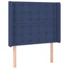 Image de vidaXL TÃªte de lit avec oreilles Bleu 83x16x118/128 cm Tissu